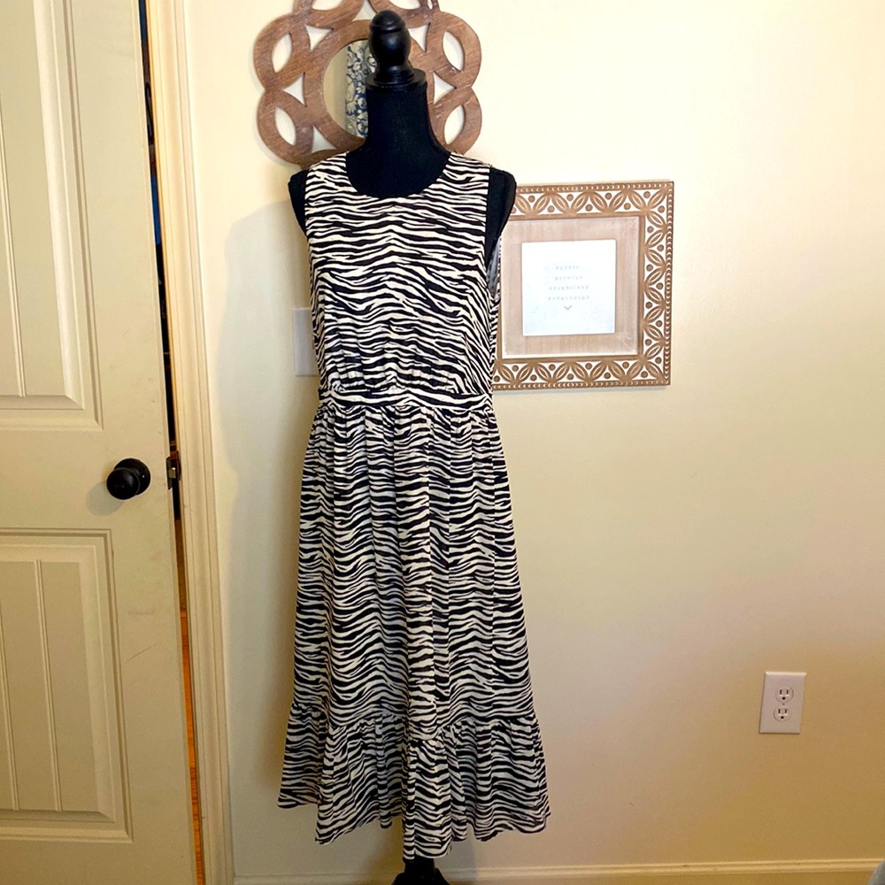 Zebra print J.Crew size 8 dress